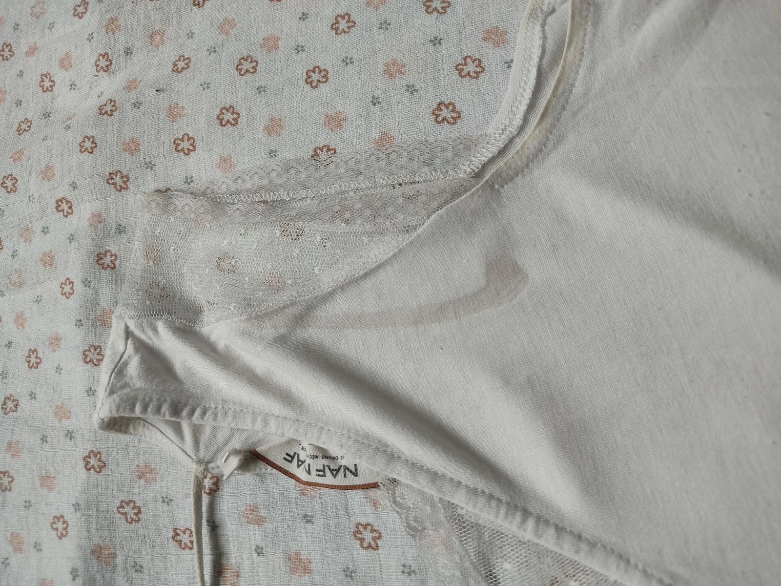 Top de manga corta blanco Naf Naf - Talla L - Buen estado – photo 4